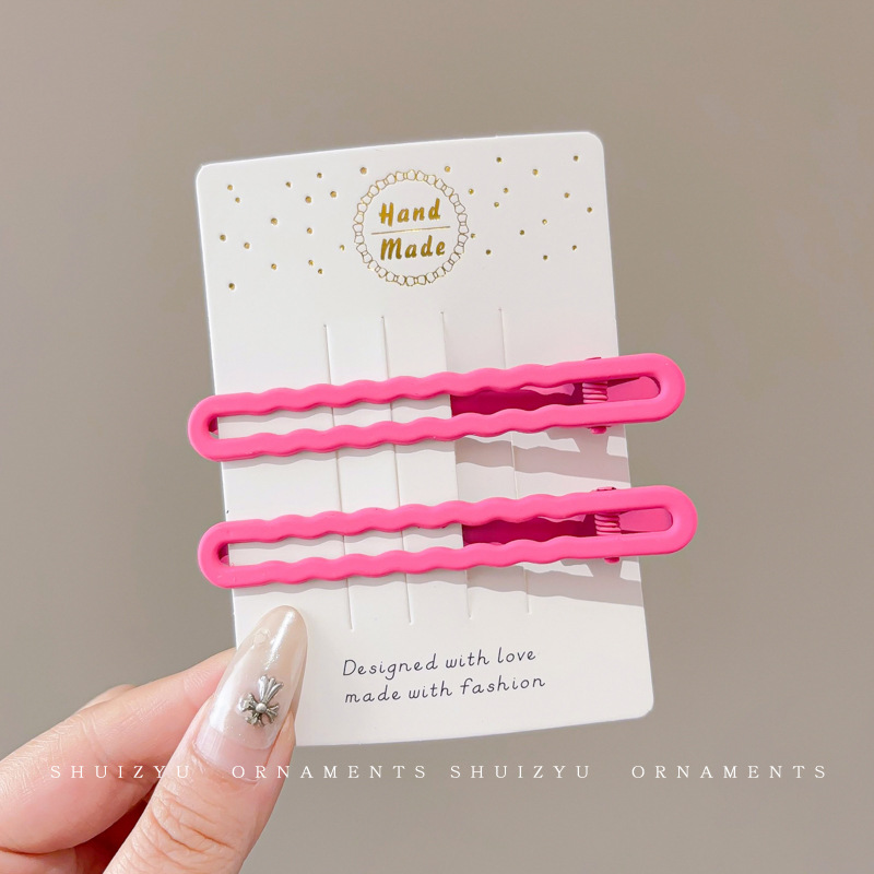 Simple sin costuras horquilla hembra pico clip palabra clip frente flequillo clip lateral maquillaje lavado de cara horquilla verano