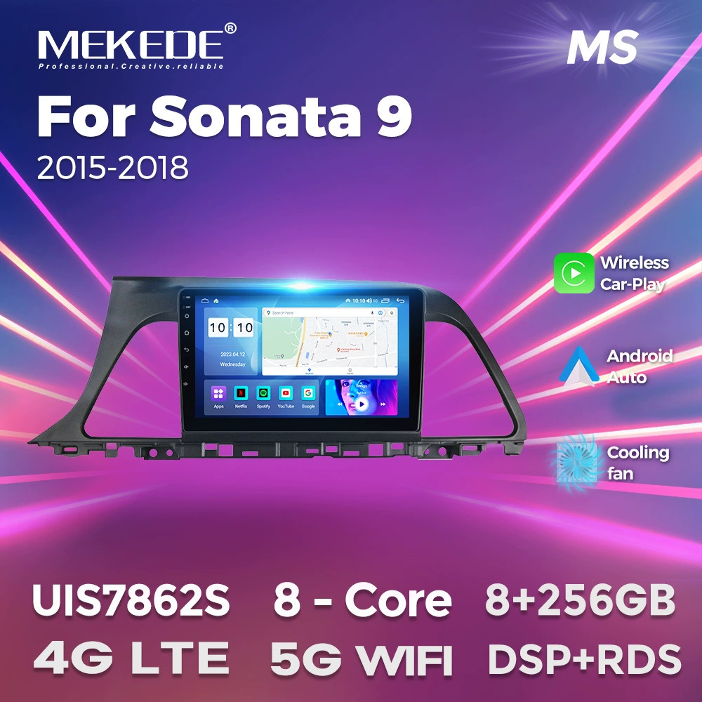 Подходит для Hyundai Sonata 9 15-18 навигация на Android с большим экраном, центральная панель 256Г