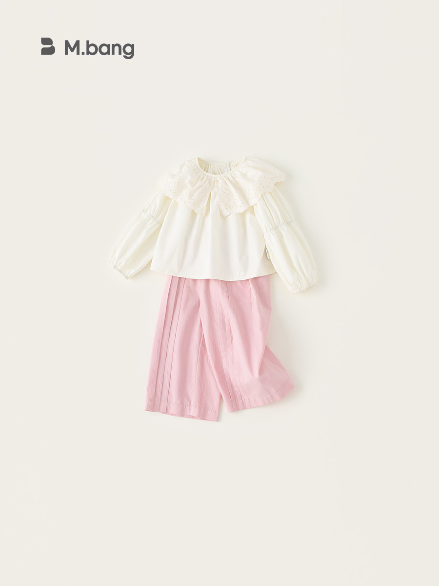 Youbao ropa para niños niñas primavera y otoño nuevo conjunto de muñeca para niños camisa de cuello casual pantalones de piernas de primavera de dos piezas image 4