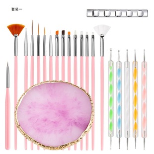 Cross-Border Manicure Brush Set, Phototherapy Pen, Pull-Line Pen, Flower Pen, Silicone Pen, Dot Drill Pen, Crystal Pen, Row Pen, Ready for Sale