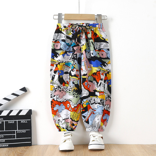 New Arrival in Stock Summer Thin Breakdance Hip-Hop Style Lantern Insect-Repellent Pants for Boys and Girls Wholesale