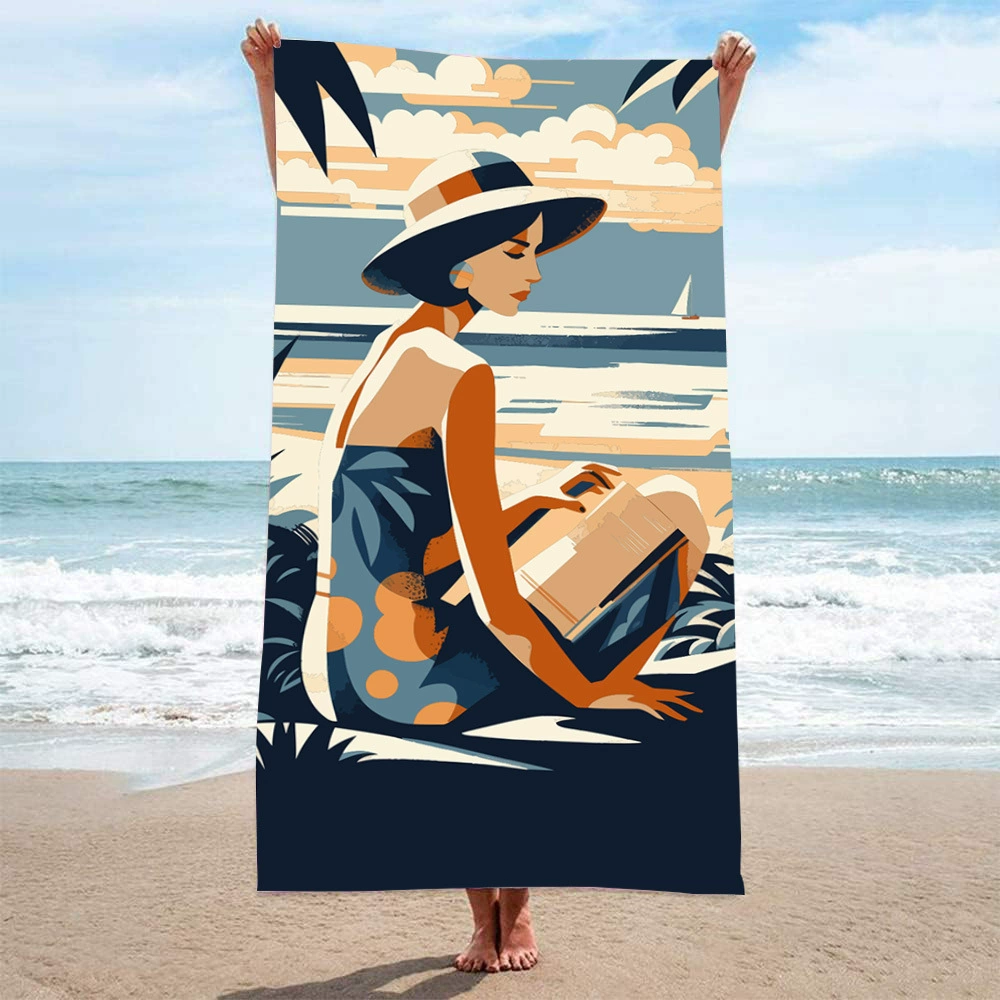 Quick dry double-sided beach cartoon cute bath towel, (Physicals), Amazon