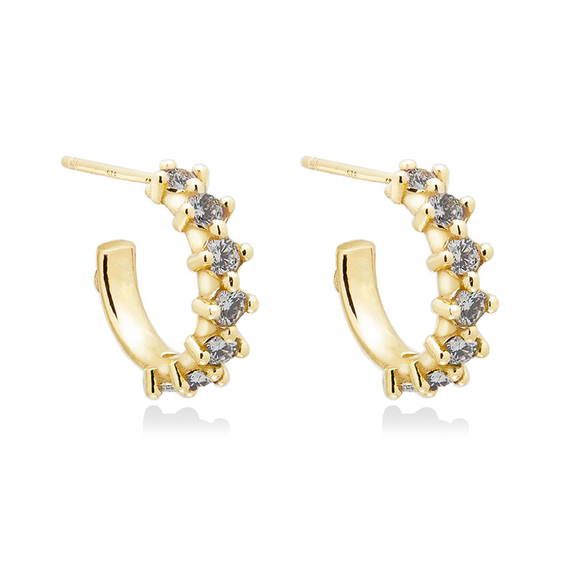 3g Weight Copper Ear Needle Material Zircon Inlay Material Ear Studs Classification 1 Pair Quantity Holiday, Daily Occasion Copper Material Solid Color Pattern Women's Gender Inlay Design Simple Style, Classic Style Style 1 Pair Simple Style Classic Style Solid Color Inlay Copper Zircon Ear Studs 5