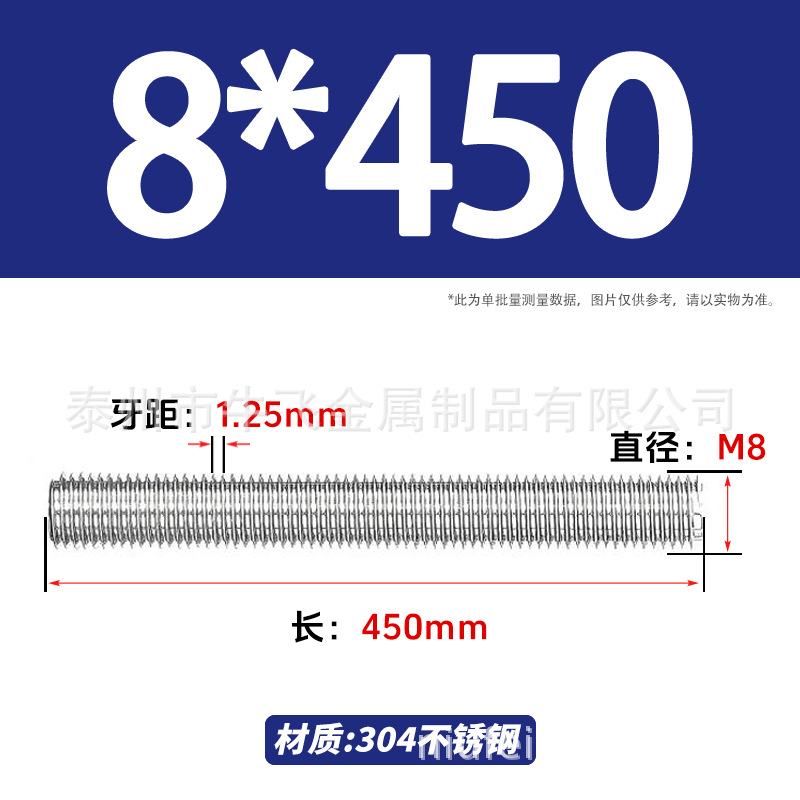 304 acero inoxidable barra de tornillo M3M4M5M6M8M10 image 187