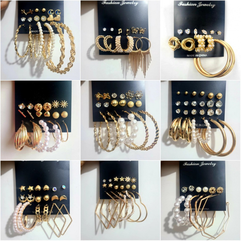 Earring Acrylic Hoop Stud Drop Dangle Earrings Set Earrings