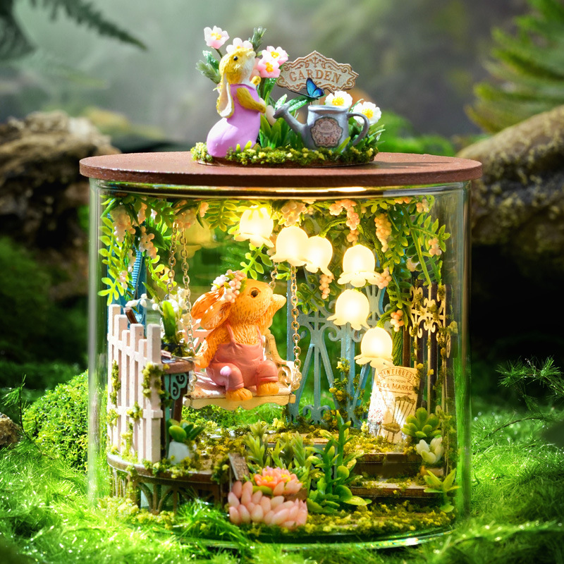 Smart House diy cottage dream bottle series hand-assembled 3d 3d building model table decoration exquisite girl Smart House diy cottage dream bottle series hand-assembled 3d 3d building model table decoration exquisite girl
