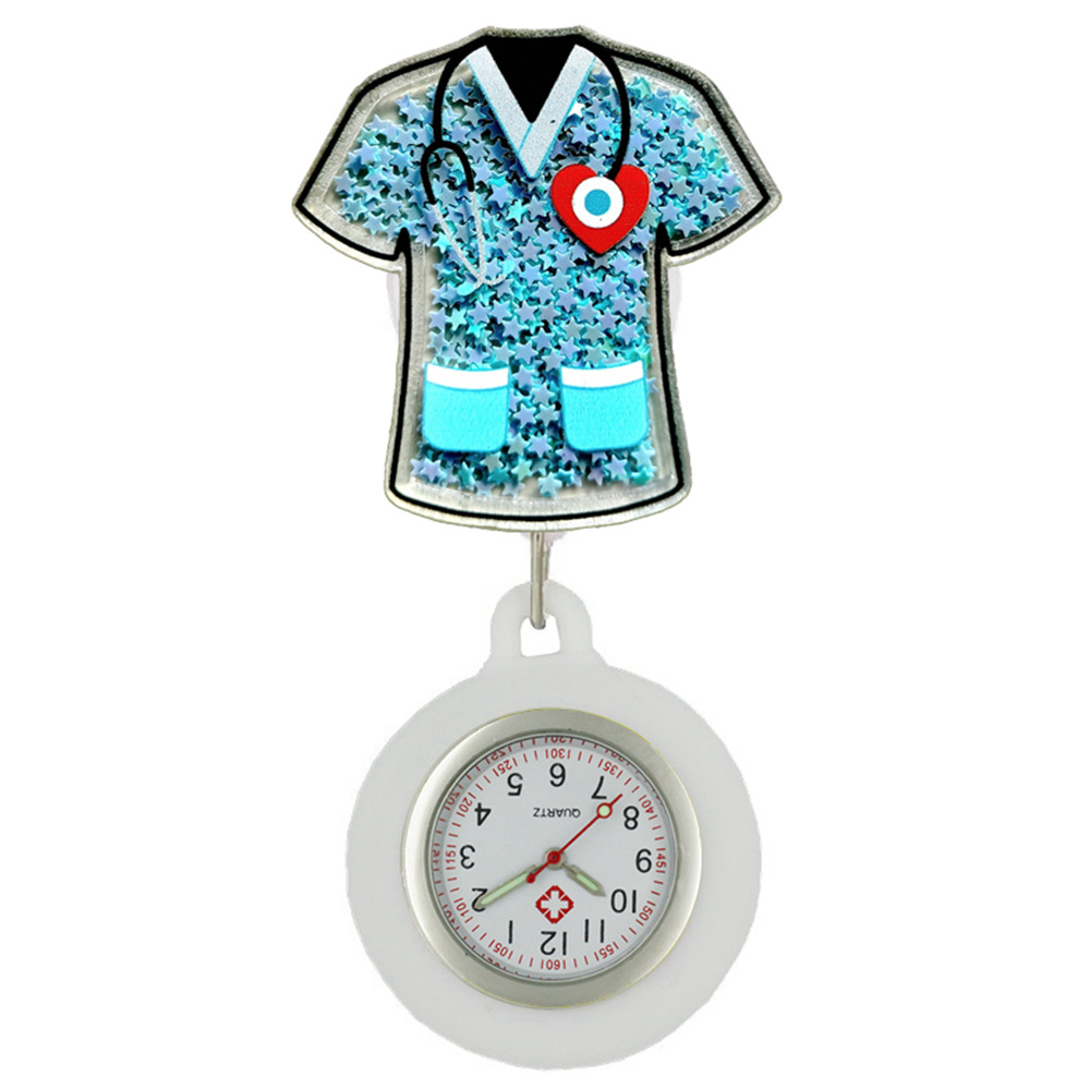 Icono médico creativo del hospital enfermera médico unisex acrílico brillante retraíble clip de carrete de insignia FO
