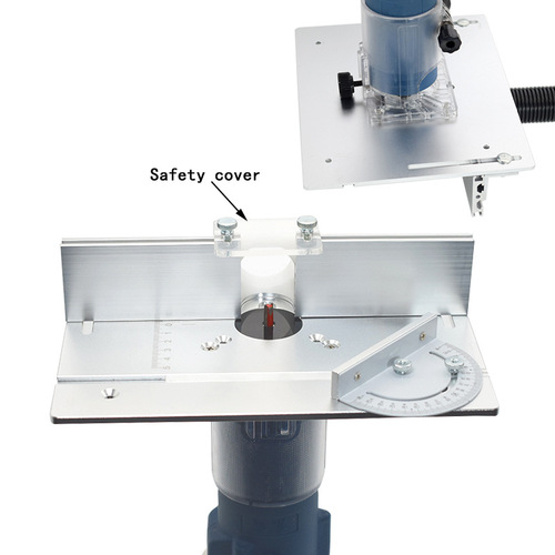 Woodworking tool engraving machine inverted plate phenolic wood milling chamfering trimmer multi-function lifting worktable slotting