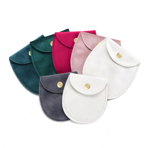 Oval bottom velvet gold buckle bag jewelry bag snap packaging bag gift bag toy bracelet storage bag jewelry