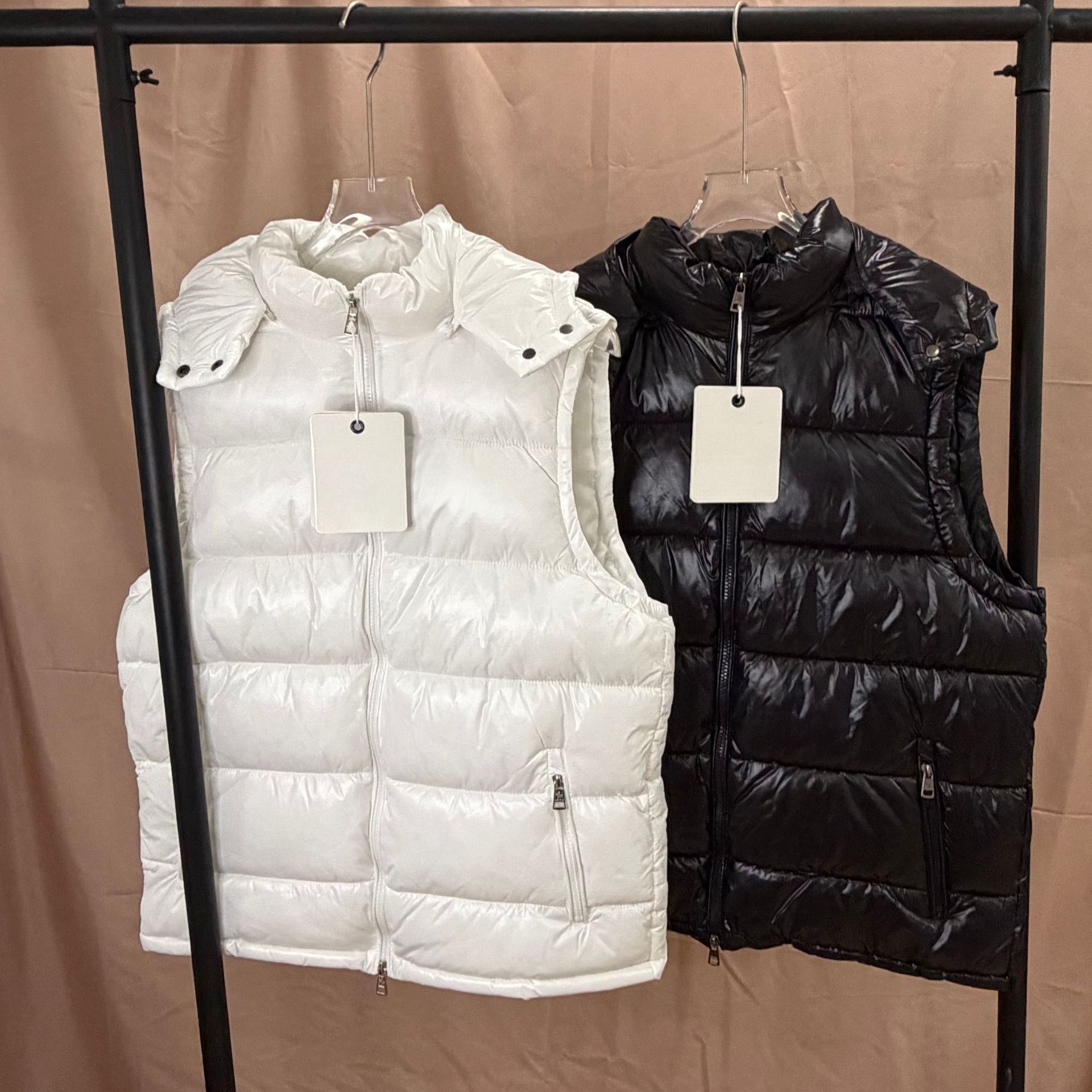 Cross-border unisex Montgomery Maya vest, classic glossy cotton-padded jacket, comfortable, warm, and cold-proof outerwear.