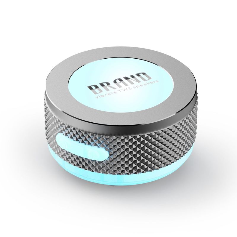 国境を越えた人気のブラックテクノロジー TWS 骨伝導共鳴 Bluetooth スピーカー カラフルな呼吸ライト ポータブル ミニ サブウーファー|undefined