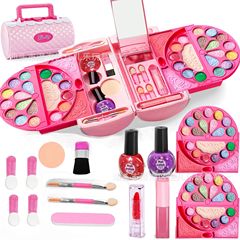 アマゾンの子供の化粧品のおもちゃセットのままごとの王女の化粧品の装飾品の化粧品のおもちゃの化粧品の化粧品の箱の手提げ