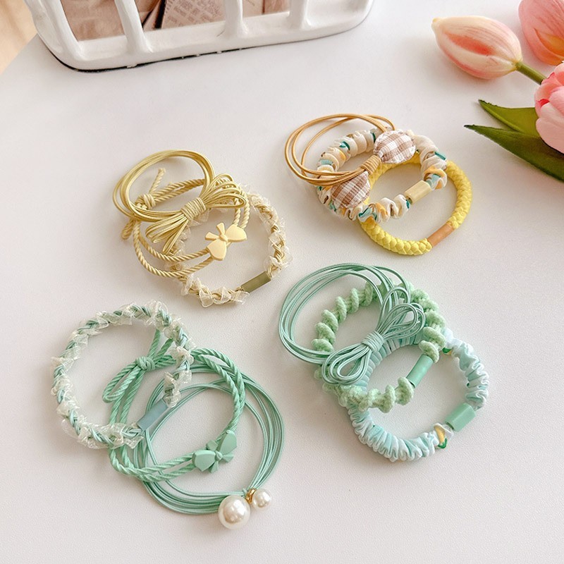 alta elasticidad duradera atada cabello cabello cabello de color dopamina banda de goma mujer atada cabello temperamento cabello al por mayor