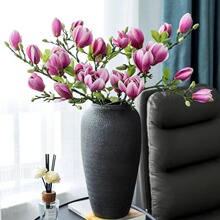 高仿胶片手感玉兰花仿真花假花装饰客厅玄关餐桌摆件塑料装饰花卉