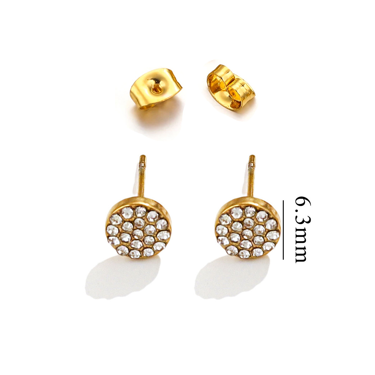 Acero inoxidable Moda europea y americana Personalidad Pendientes retro desgastados Luna Estrella Amor Rayo Pendientes de diamantes Acero de titanio