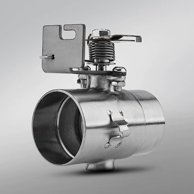 Motorcycle Modified Exhaust Pipe Without Welding, Manual Mechanical Exhaust Valve, Silencer and Noise Reduction, 51mm Diameter, Universal (Motorcycle exhaust pipe) - single-hook-valve