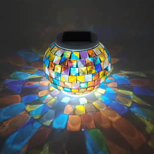 Garden lights solar-powered, mosaic for gazebo, travel decorations