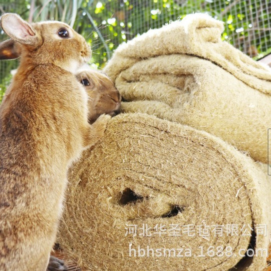 5-10mm厚黄麻毡 兔子窝毡垫 农业育苗园艺用蓬松植物纤维可降解麻