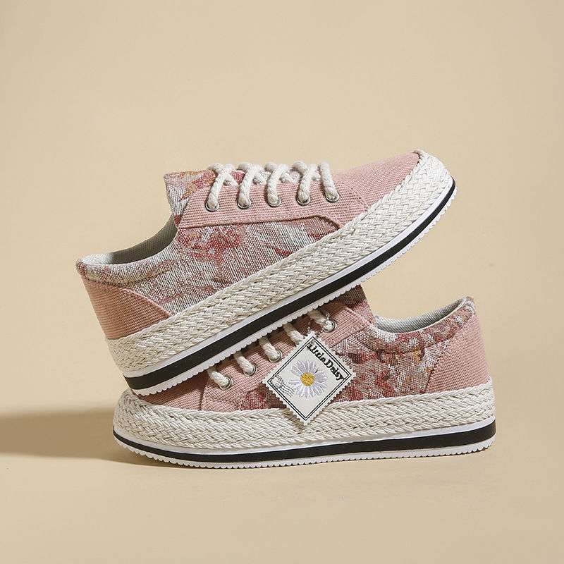 Girls' Fisherman's Shoes, Loafers, Slip-On Canvas Shoes, Small Fragrant Thick-Soled Soft-Soled Lazy Women's Shoes, Corduroy Cloth Girls' Fisherman's Shoes, Loafers, Slip-On Canvas Shoes, Small Fragrant Thick-Soled Soft-Soled Lazy Women's Shoes, Corduroy Cloth