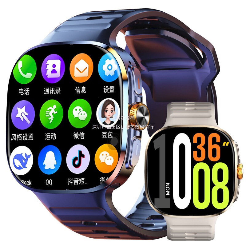 M99 Smartwatch 5G SIM Card Global Version Google Play Store App Download Wide Screen Touchscreen Bluetooth Assistant Dual System