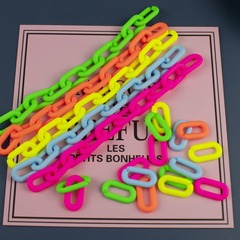 Acrylic plastic 11*20 snap chain accessory decorative item with tactile paint fluorescent colorful mobile phone case glasses chain