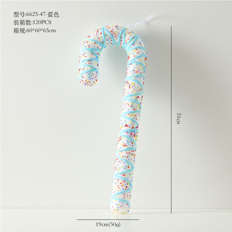 Ventas transfronterizas de muletas coloridas decoraciones de Navidad dulces adornos de árbol de Navidad colgante dopamina props de disparo