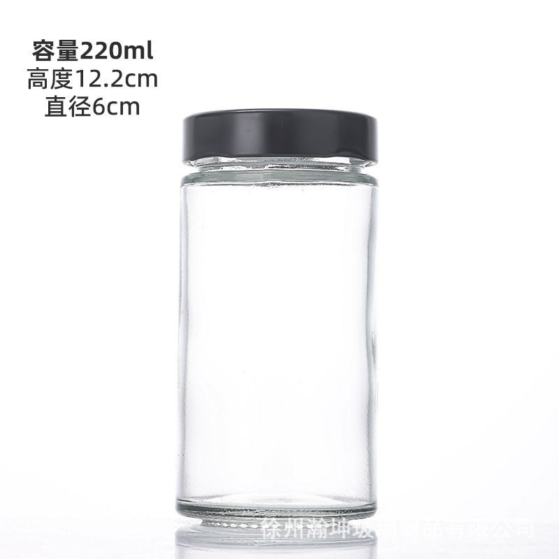 厂家批发圆形高盖酱菜玻璃香菇牛肉酱湘集辣椒酱瓶果酱瓶梨膏方瓶|undefined