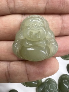 Hetian Jade Qingshui Buddha Pendant Women's Jade Pendant Yu Pei Big Belly Maitreya Laughing Buddha Jade Pendant Live Wholesale