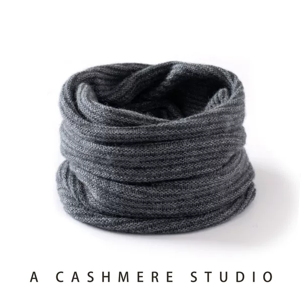 Cashmere Neck Warmer Unisex Autumn and Winter Warm Versatile Cashmere Scarf Knitted Warm Fake Collar Neck Protector Scarf