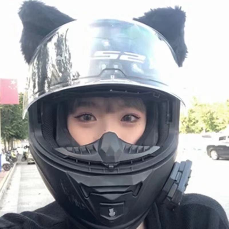 Motorcycle Decoration Cat Ears Helmet Detachable