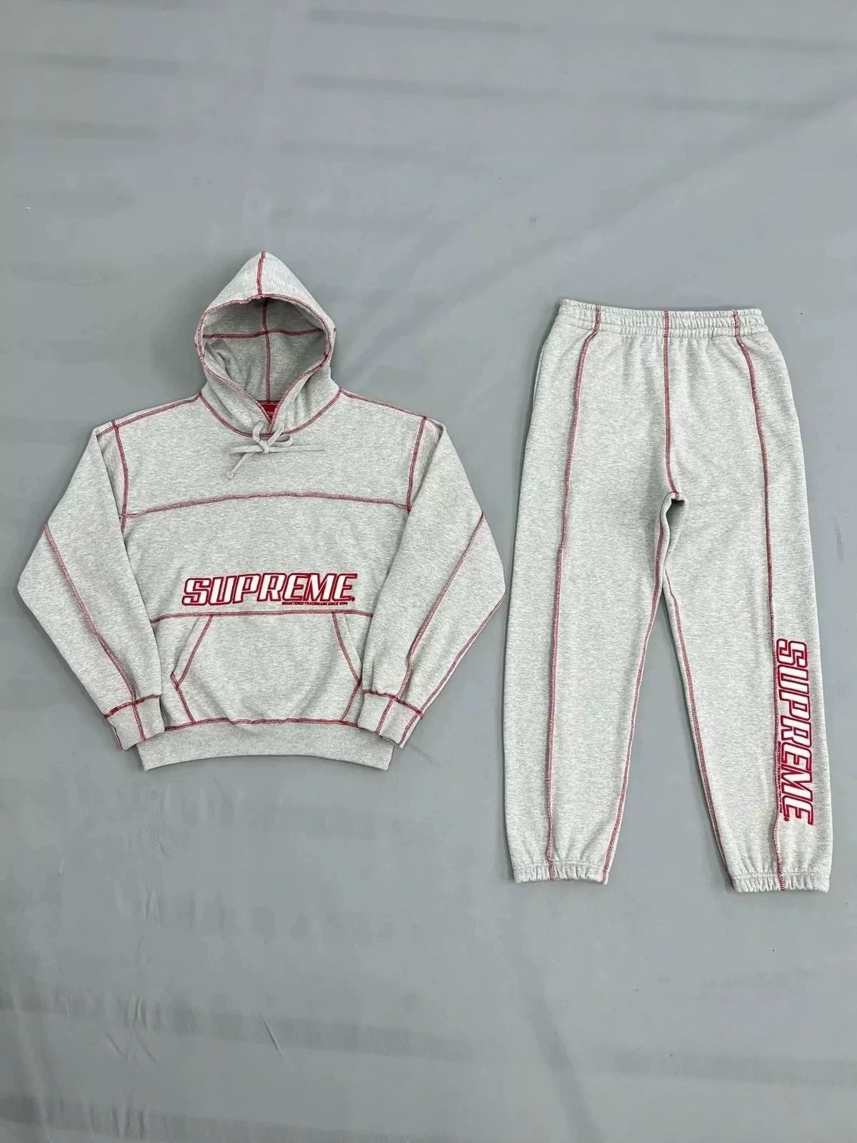 Cross-border Sup Tracksuit trendy sportswear suit jacket+pants assault jacket sweatshirt jacket 5