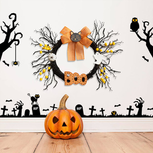 Amazon's New Halloween Garland Black Catboo Decoration Ten Thousand Pumpkin Indoor and Outdoor Ghost Party Home