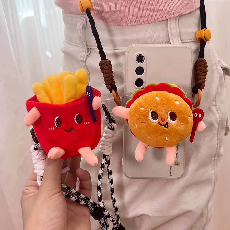 Clip trasero para teléfono móvil cordón de mensajero lindo colgante de dibujos animados muñeco de peluche manos libres anti-pérdida correa para teléfono móvil