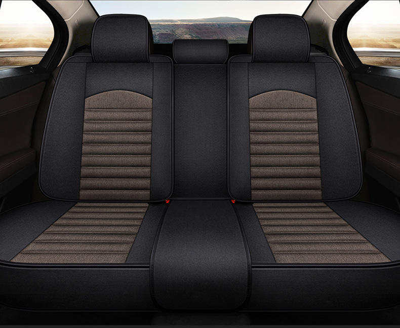 23 Years New All-Season Breathable Striped Linen Car Seat Cushion Wholesale Export from Physical Store