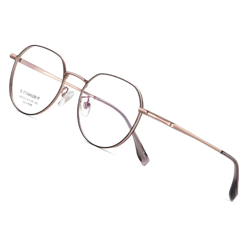 Nuevo titanio puro oval gafas marco st6223 moda hombres y mujeres pueden coincidir con miopía gafas ópticas llano belleza artefacto gafas