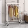 White [Thickening] Double -pole 1.10 meter arch type+coat hook