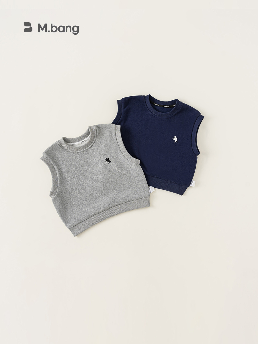 Bangchoan ropa infantil chaleco japonés universal chaleco de cuello redondo chaleco de niño de otoño abrazadera de caballo ropa de niños