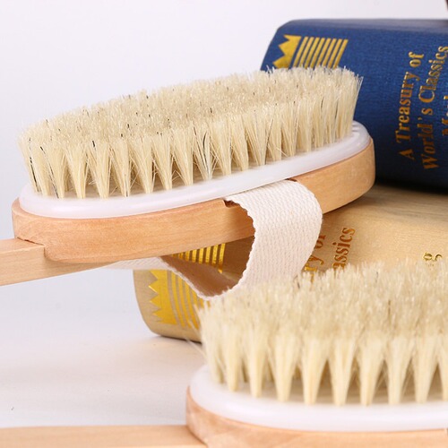 Shower Shower Brush Soft and Hard Bristles Back Scrubber Long Handle Sanding Full Body Exfoliating Dry and Wet Dual Use