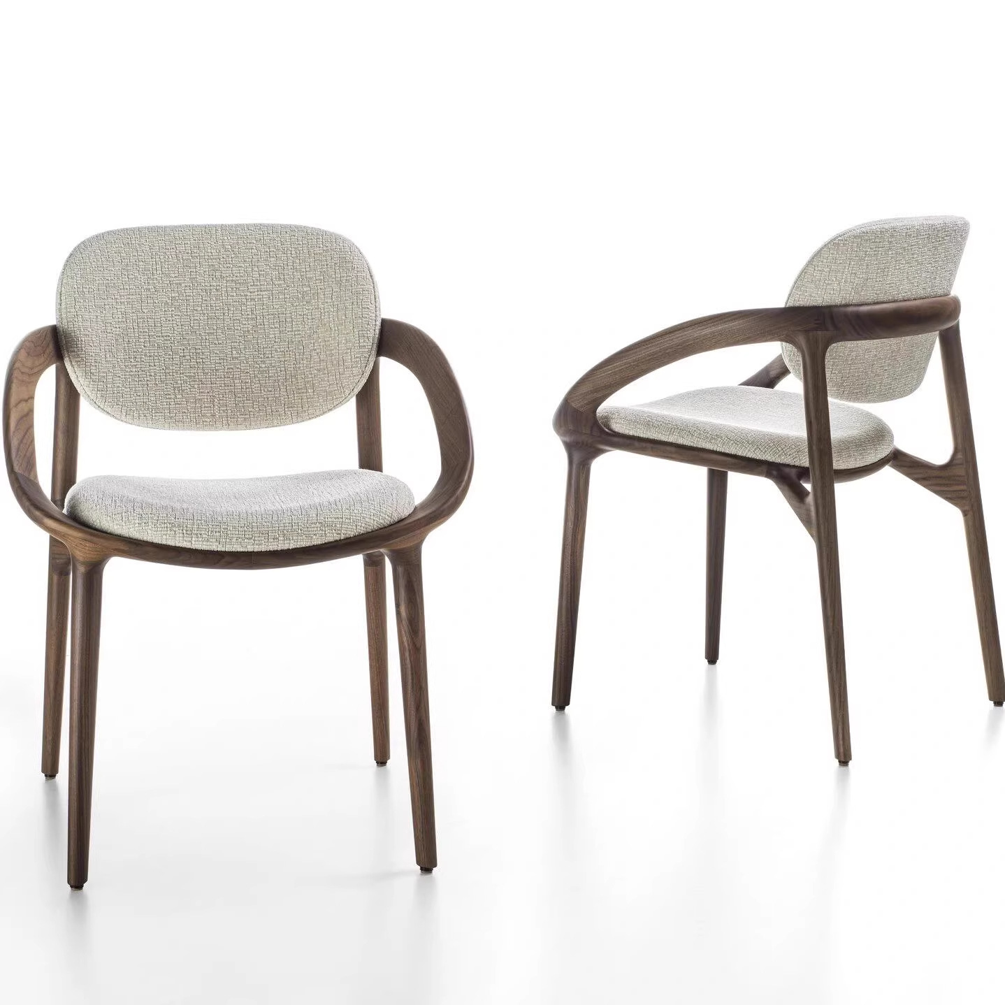 Italian Dining Chair Modern Simple High-End Home Dining Chair Leather Dining Chair Italian Minimalist Style Dining Chair Fabric Dining Chair