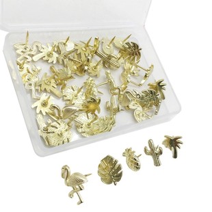 Amazon Best Selling Creative Thumbtack Metal Cactus Flamingo Leaves Tropical DIY Cork Board Office Supplies