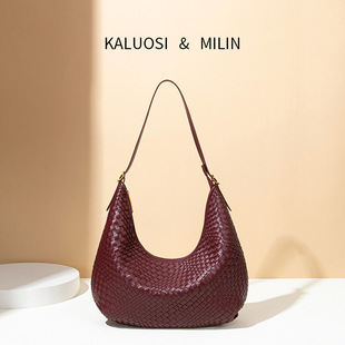 Cross-Border New Women's Bag 2025 High-End Normcore Comfortable Woven Bag Armpit Tote Bag Commuter Large Capacity Shoulder Bag