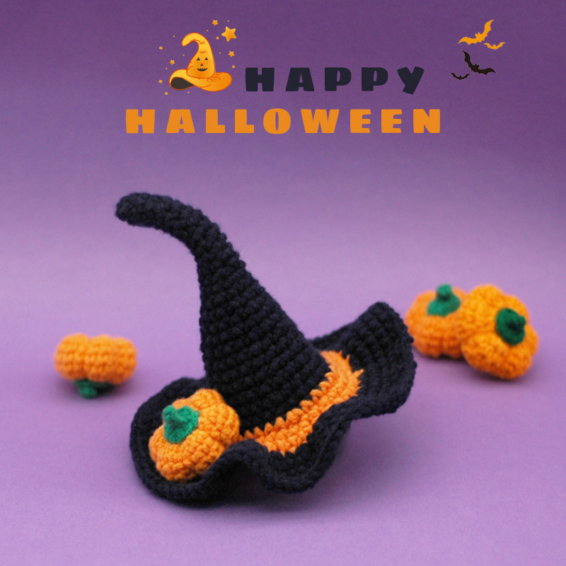 Pet hat New Pet Halloween handmade witch hat wool cat dog rabbit Christmas photo accessories Pet hat New Pet Halloween handmade witch hat wool cat dog rabbit Christmas photo accessories