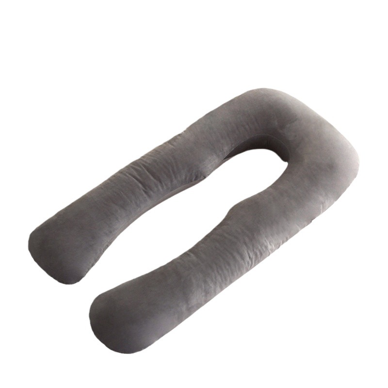 U-Shaped Crystal Velvet Pregnancy Pillow, Side Sleeping Pillow for Pregnant Women, Cross-Border Nursing Pillow, Side Sleeping Pillow, a Must-Have Artifact for Pregnant Women, Hugging Pillow