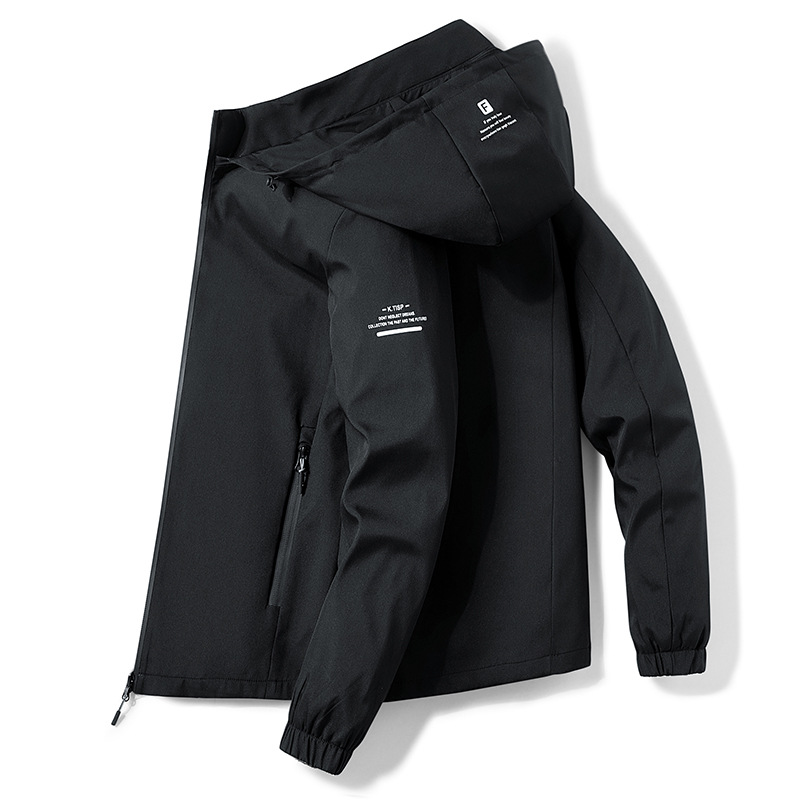 Men's Outwear 2025 Spring and Autum Removable Hood Outdoor Windbreaker Men's Clothing Casual Hooded Jacket Men's Style