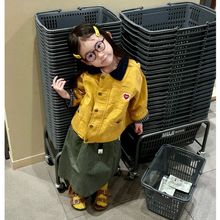 童装女童秋装2025新款外套洋气宝宝时髦夹克衫儿童巨好看黄色上衣