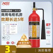 绿消二氧化碳灭火器 2KG 3KG 5KG气体灭火器消防25年新国标