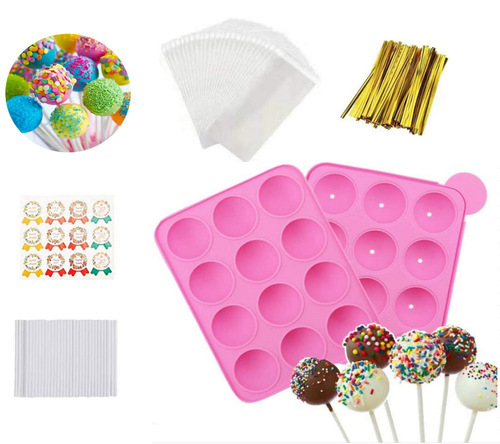 Amazon lollipop silicone mold set 12 holes 20 holes silicone mold tie bar lollipop display stand