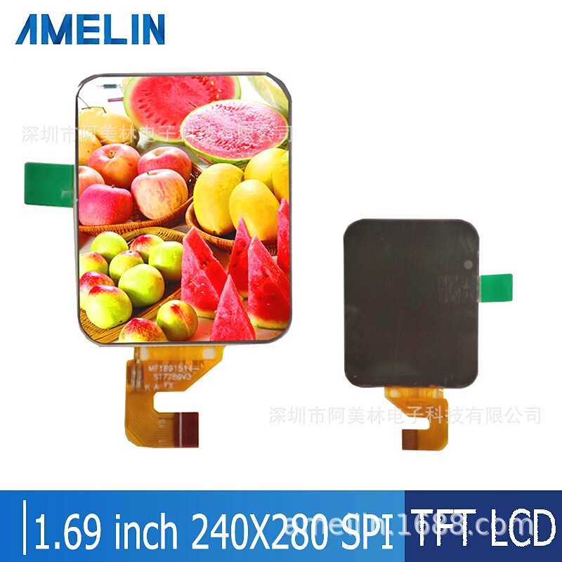 1.69 inch LCD LCD display 240x 280 SPI interface smart watch LCD LCD small square screen