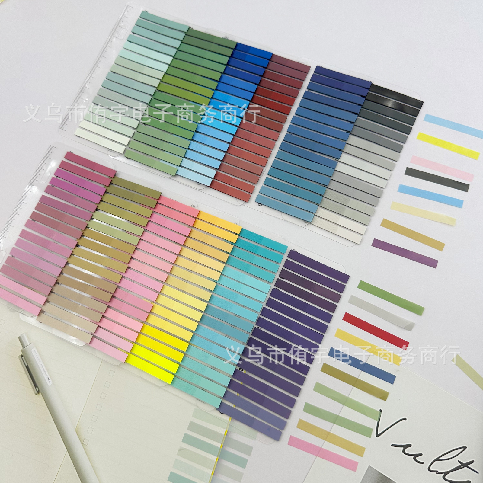 New Spot Ultra-Fine Index Stickers Pet Transparent Sticky Notes Waterproof Reading Note Stickers Gradient Indicator Mark Stickers
