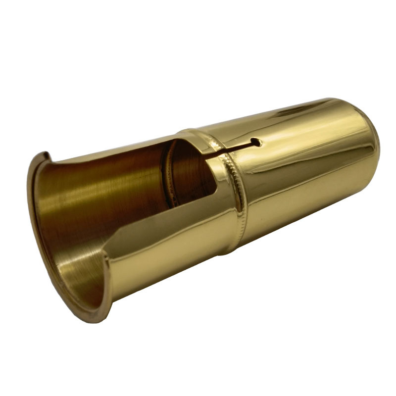 Alto tenor saxofón flauta cabeza tapa protectora de tubo de metal negro Clarinete flauta cabeza cubierta de sombrero de cobre